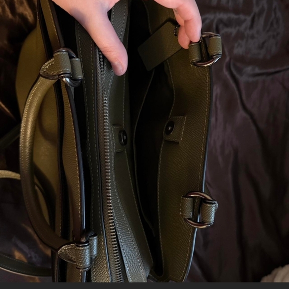 Coach Olive Green Leather Handbag - Picture 5 of 9